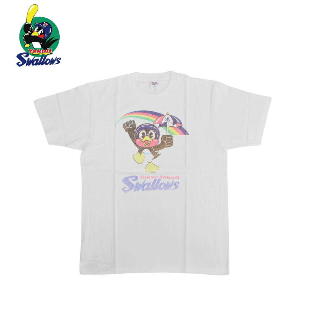 東京ヤクルトスワローズグッズ　応援つば九郎Tシャツ（ホワイト） フリーサイズ（Lサイズ相当） 観戦