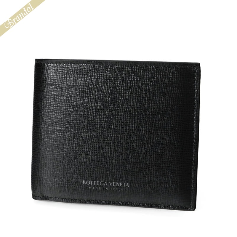 ボッテガヴェネタ BOTTEGA VENETA 財布 メンズ 二つ折り財布 レザー ブラック 605721 VMA82 8803 | コンビニ受取 ブランド