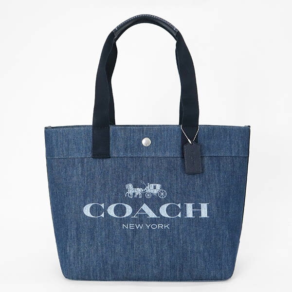 コーチ トートバッグ レディース コーチ トートバッグ COACH レディース ロゴ キャンバス デニムトート ブルー系 F67415 SV/DE | ブランド