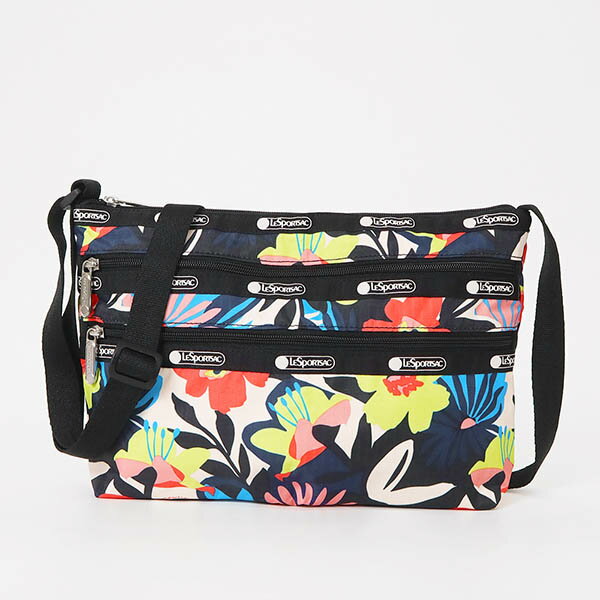 《ポイント5倍_19日 10:59迄》レスポートサック ショルダーバッグ LeSportsac QUINN BAG サコッシュ 花柄 ブラック系マルチカラー 3352 F636 レディース | ブランド