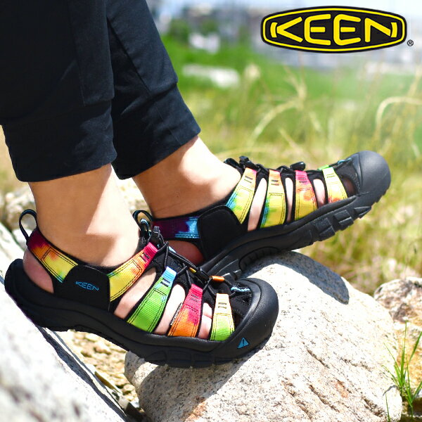 送料無料 キーン KEEN 水陸両用 サンダル レディース Newport H2 ニューポート タイダイ 防水 靴 シューズ アウトドア キャンプ フェス レジャー ハイブリット 国内正規品 1018822