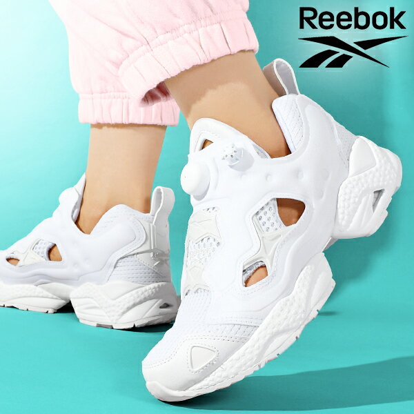 送料無料 リーボック レディース スニーカー Reebok INSTAPUMP FURY 95 インスタポンプ フューリー ポンプフューリー ハイテクスニーカー シューズ 靴 ブラック 黒 ホワイト 白 100008357 100008356
