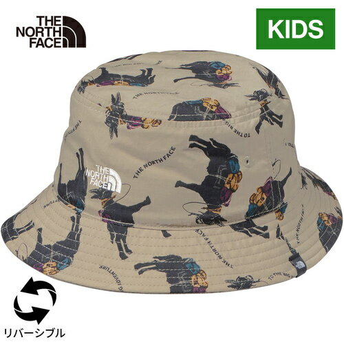★セールsale 11％OFF★ ザ・ノース・フェイス ノースフェイス キッズ 帽子 リバーシブルフリースバケットハット Kids' Reversible Fleece Bucket Hat ベースキャンプドンキー NNJ42407 BD