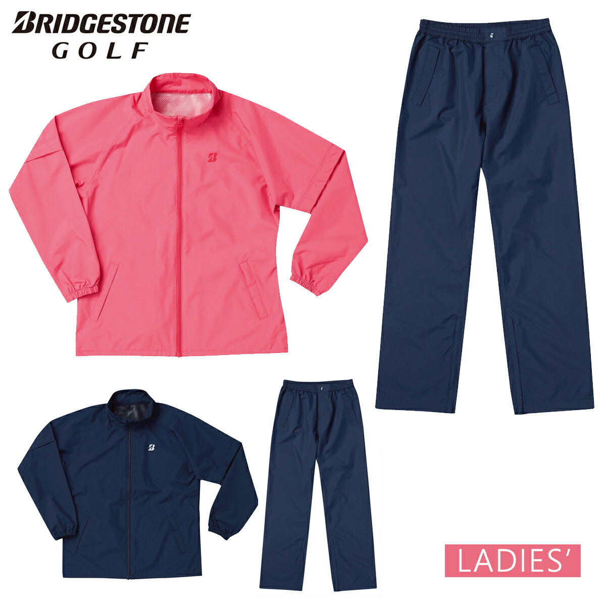 BRIDGESTONE GOLF ブリヂストンゴルフ 日本正規品 レディス レインセット レインウェア 上下セット 2024新製品 「 84G51 」 【当店在庫品】