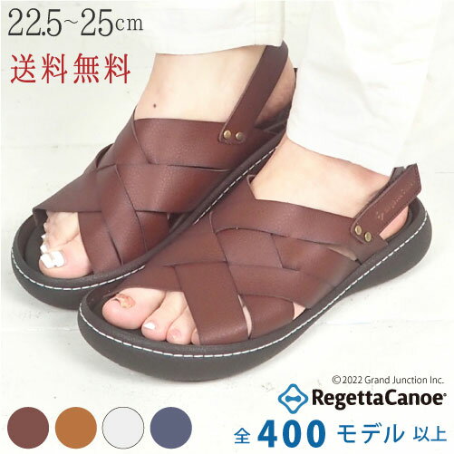 《800円OFFクーポン》 リゲッタ カヌー レディース サンダル ぺたんこ ストラップ グルカサンダル 編み込み メッシュ おしゃれ 歩きやすい ベルクロ かかと 快適 グミインソール 春 夏 日本製 リゲッタカヌー公式 CJNT1000 母の日 ギフト プレゼント 健康