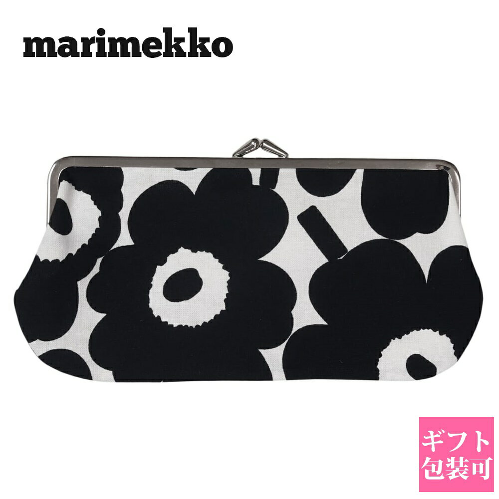 マリメッコ ペンケース マリメッコ がま口 ポーチ marimekko ポーチ がま口 SILMALASI KUKKARO MINI UNIKKO ミニウニッコ ブラック 091496-190 小物入れ ペンケース 誕生日プレゼント 女性 通販 2025
