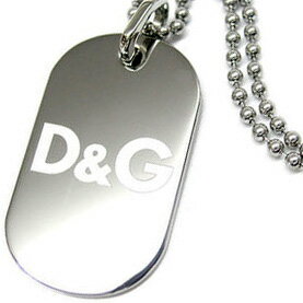 ドルガバ ネックレス（メンズ） D&G DOLCE＆GABBANA ドルチェ＆ガッバーナ ネックレスシルバー ロゴプレート シンプルアクセサリー プレゼントDJ0016