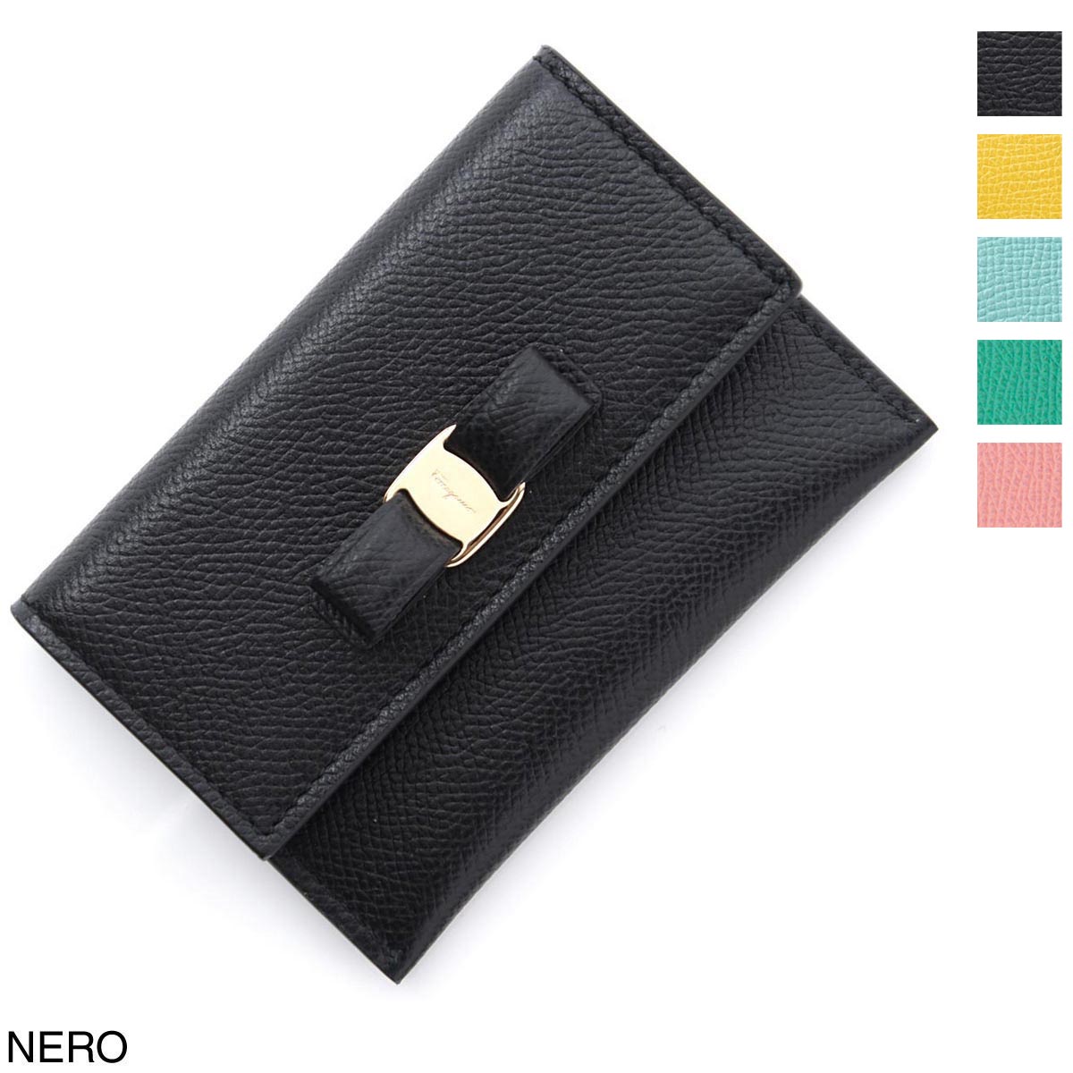 サルヴァトーレ・フェラガモ 名刺入れ フェラガモ FERRAGAMO カードケース レディース 22d155 0683522 nero【返品送料無料】[2025AW]