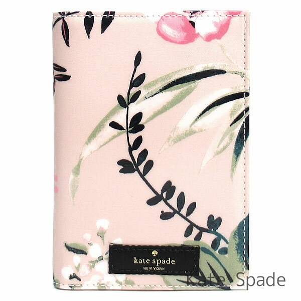 ケイトスペード kate spade パスポートケース レディース パスポートカバー 花柄 植物 【送料無料（ネコポス メール便）】 ブランド ケイトスペード正規品販売店 直営アウトレット店より直輸入 【あす楽】