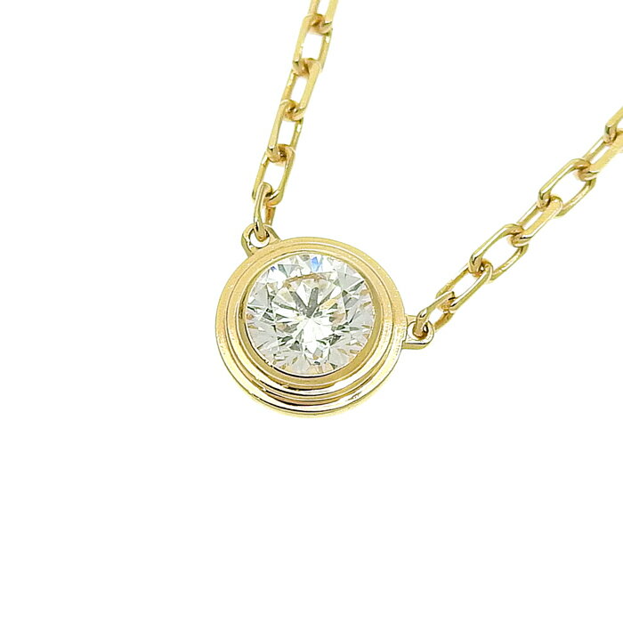 【7%OFFセール &最大3万円割引クーポン 数量限定】 Cartier カルティエ ダムール ダイヤ ネックレス K18YG 750 イエローゴールド ダイヤモンド 40.5cm アジャスター付 首飾り アクセサリー ユニセックス 送料無料 240900044358 ★