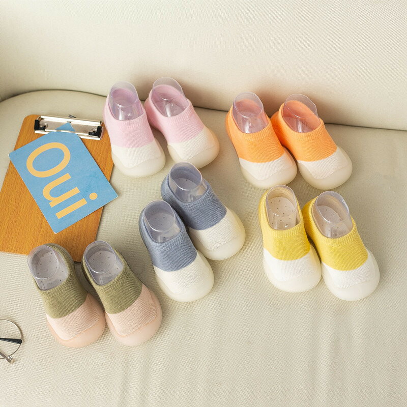 【7/15 24H限定全品1200円OFF】【RireKiitos】ソックスシューズ 赤ちゃん 蒸れない 快適 夏 春秋 シューズソックス 無地 ファーストシューズ 柔らかい ベビーシューズ 滑り止め 洗える トレーニングシューズ 男の子 女の子 かわいい おしゃれ 靴 軽量 バイカラー