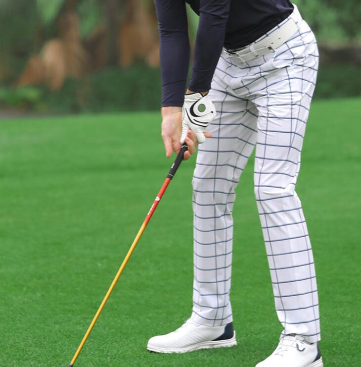 高品質 新発売 3色 golf ゴルフ ゴルフウェア チェック柄 薄手 清涼 細身 パンツ ズボン メンズ 美脚 長ズボン スラックス スリム ストレッチ ビジネス 大きいサイズ XXS~3XL おしゃれ 男性 通勤 薄い 水洗い 涼しい クールビズイギリス風 防シワ加工 普段着 格好いい