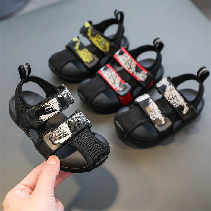 サンダル キッズ 男の子 スポーツサンダル 子供靴 子ども ベビーサンダル ベビーシューズ マジックテープ 軽量 柔らかい 滑りにくい つま先ガード シューズ 赤ちゃん ベビー カジュアル アウトドアサンダル ビーチサンダル 12-19cm スポサン かわいい おしゃれ