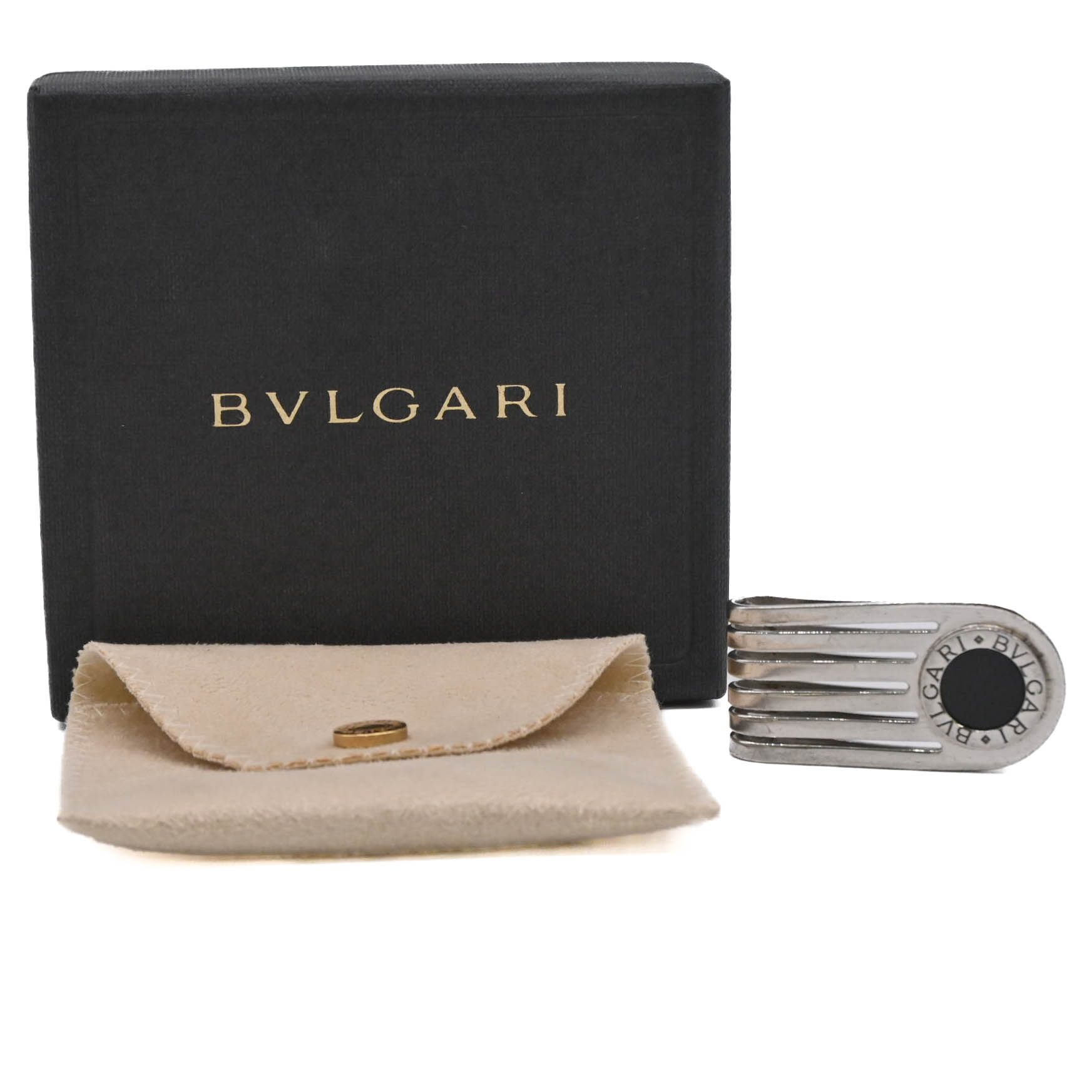 ブルガリ マネークリップ BVLGARI ブルガリ ブルガリブルガリ マネークリップ SV925 シルバー オニキス ブラック 紳士 ビジネス フォーマル