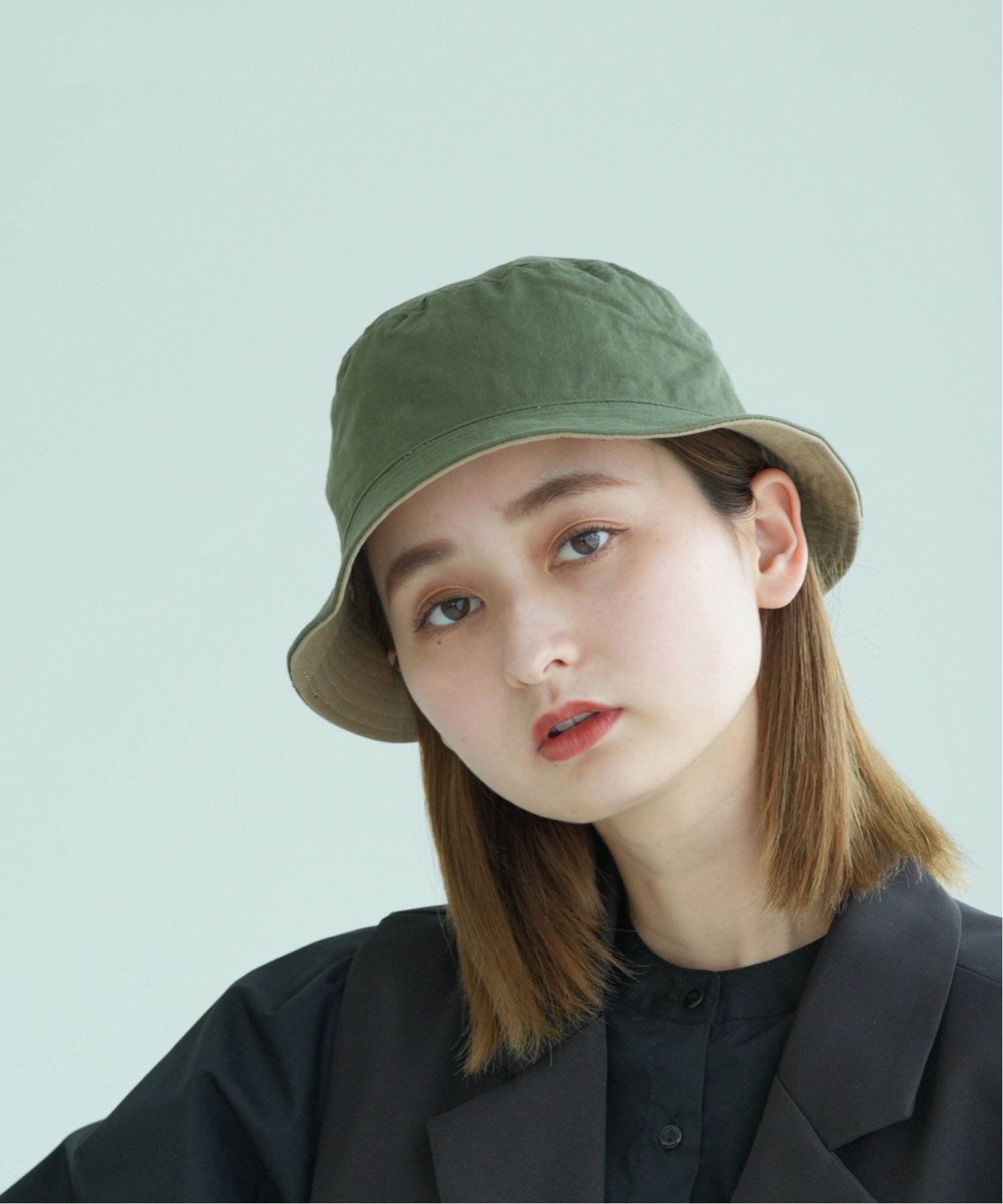 utatane utatane/(W)バケットハット 帽子 シンプル リバーシブル メトロハット 2way レディース帽子 折りたたみ 帽子 レディース UV対策 ウタタネ 帽子/ヘア小物 ハット カーキ ブラック ネイビー