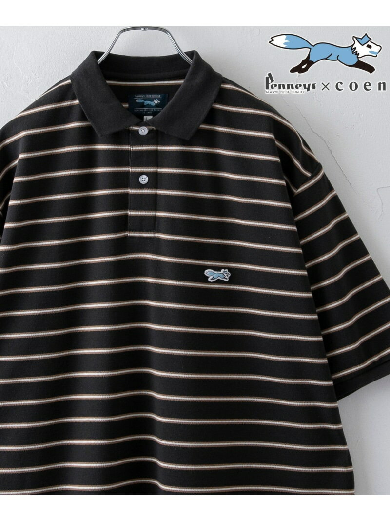 coen Penneys(ぺニーズ)別注 ポロシャツ コーエン トップス ポロシャツ レッド ホワイト ブラック ネイビー【送料無料】