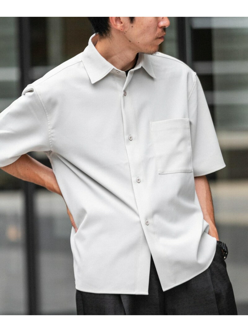 URBAN RESEARCH ITEMS ドライタッチ レギュラーカラー 半袖シャツ アーバンリサーチアイテムズ トップス シャツ・ブラウス ホワイト ブルー グレー【送料無料】