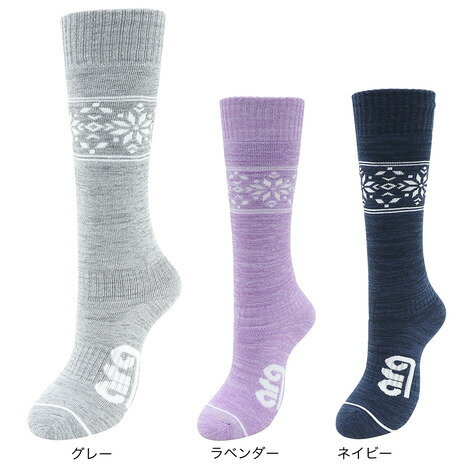 エーアールジー（arg）（レディース）雪柄ソックス AG33WC0005