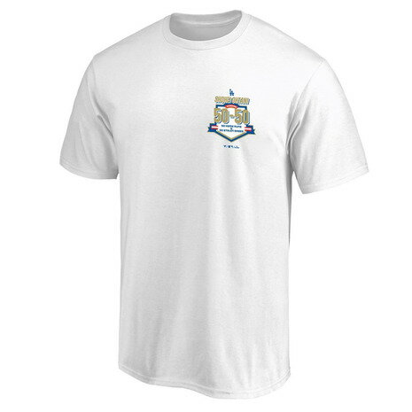 MJ・MLB（MJ・MLB）（メンズ、レディース）50-50 野球ウェア ドジャース 大谷翔平 ネーム&ナンバー Tシャツ ホワイト ML01-24FW-0005-WHT