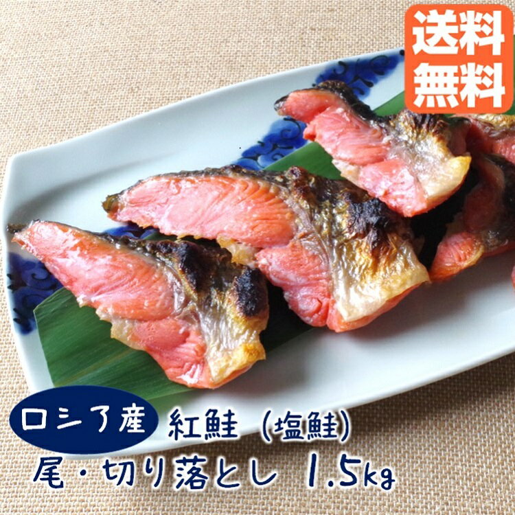 ＼クーポンで150円OFF／訳あり 送料無料 サケ 1.5kg【ロシア産紅鮭（塩鮭）尾・切り落とし 1.5kg】冷凍 冷凍食品 セット 惣菜 おにぎり 朝食 しゃけ 天然 紅鮭 塩鮭 ぼたっこ おかず つまみ お弁当 まとめ買い 絶品 お取り寄せ グルメ 鮭 切り身 切身