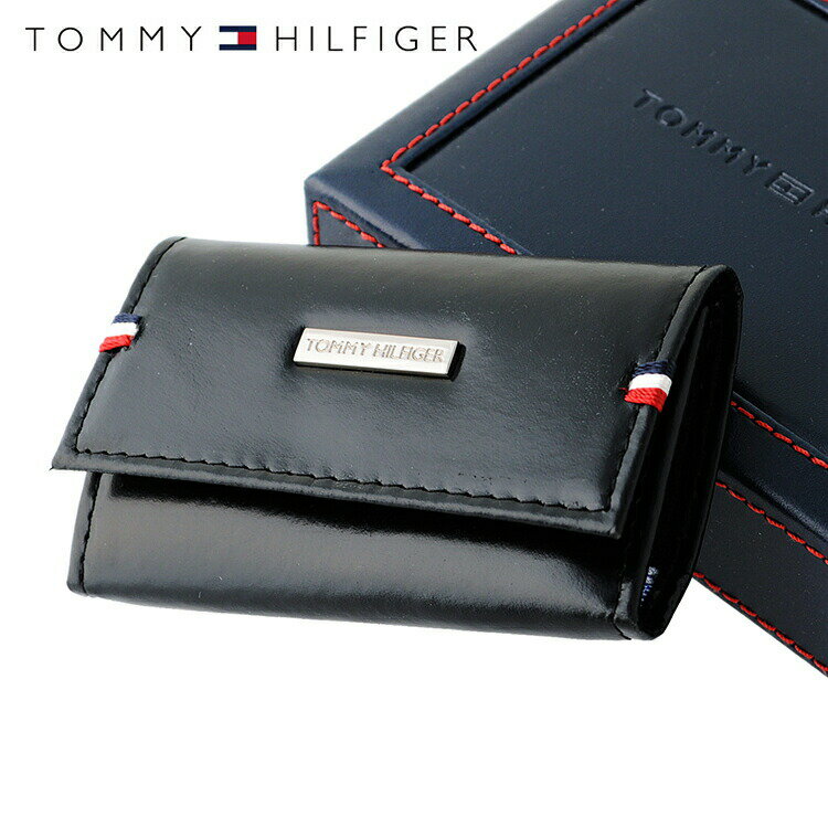トミー ヒルフィガー キーケース トミーヒルフィガー TOMMY HILFIGER キーケース 31TL17X011-001（0094-5168/01） ブラック （6キーホック） レザー（革） トミー シンプル メンズ 男性 夫 彼氏 息子 新社会人 フレッシャーズ 新生活 ビジネス プレゼント 新社会人 プレゼント