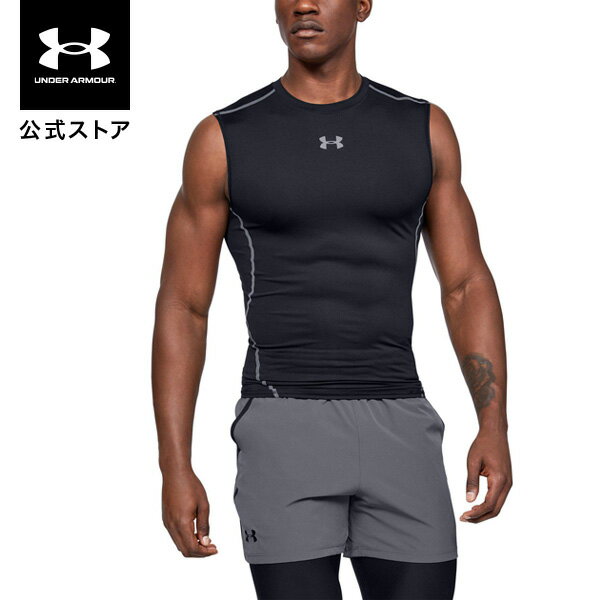 公式 アンダーアーマー UNDER ARMOUR メンズ トレーニング アンダーシャツ UA ヒートギア ヒートギアアーマー スリーブレス シャツ ベースレイヤー コンプレッション インナー タンクトップ ノースリーブ 1358548 ジム スポーツ 運動 吸汗 速乾 伸縮 ドライ 防臭