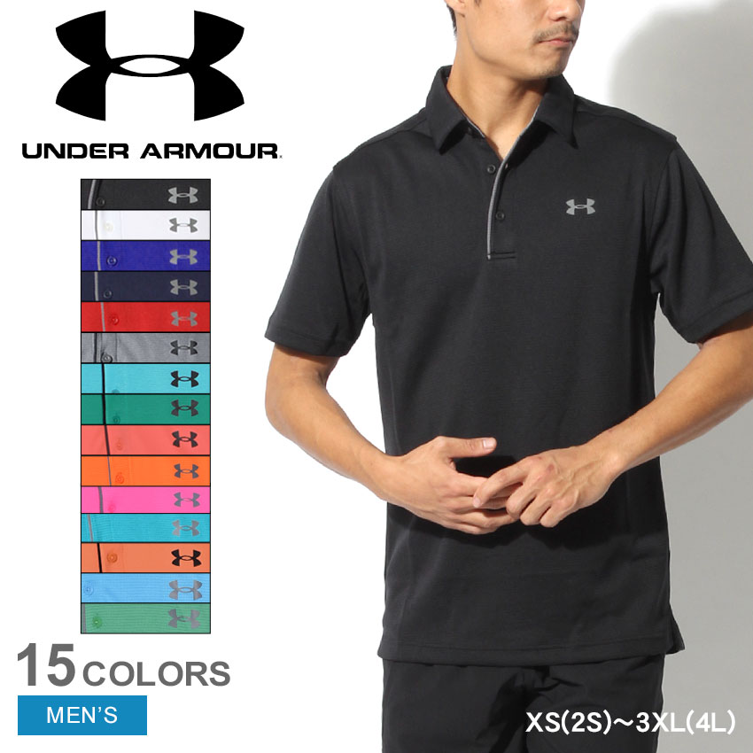 アンダーアーマー ポロシャツ UNDER ARMOUR テック ポロシャツ メンズ 黒 ブラック 白 ホワイト TECH POLO SHIRT 1290140 UA ウエア ブランド トップス ヒートギア スポーツ カジュアル シンプル ロゴ スポーティ タウンユース